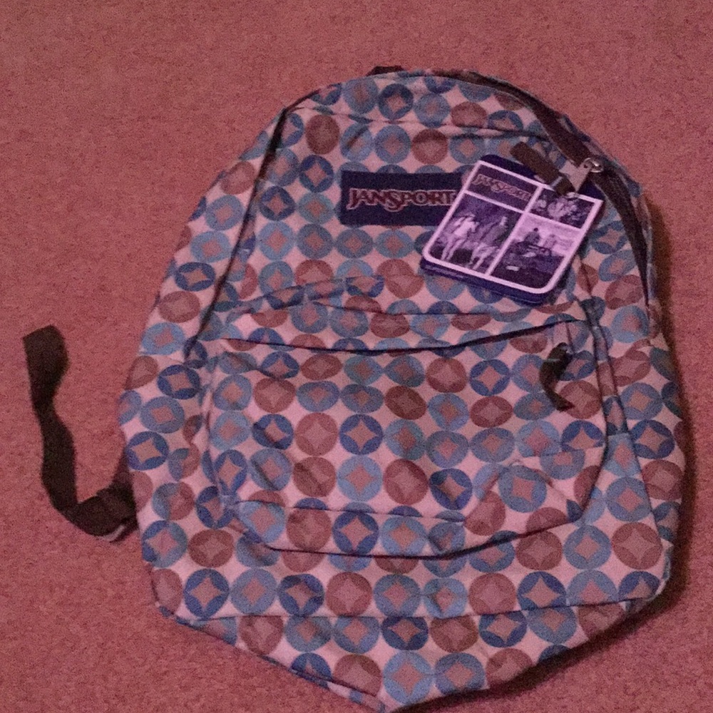 Jansport diamond and circle print backpack